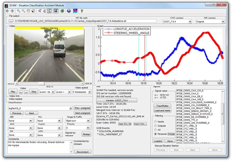 图 5。情形分类辅助模块是基于 MATLAB 的工具，用于处理记录的 ECU 数据，以及自动识别与紧急制动相关的情形。