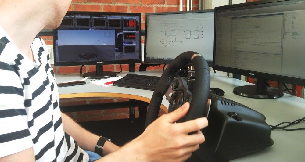 Figure 4. A graduate student running a vehicle dynamics model simulation.