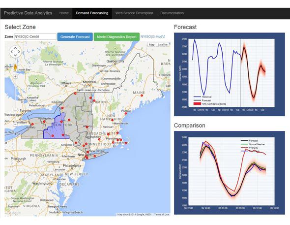 纽约州用于能源负载预测的预测分析应用程序。