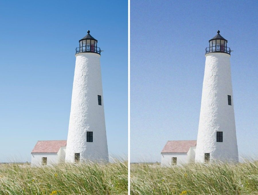 Figure 4. Original (non-noisy) image and denoised image.