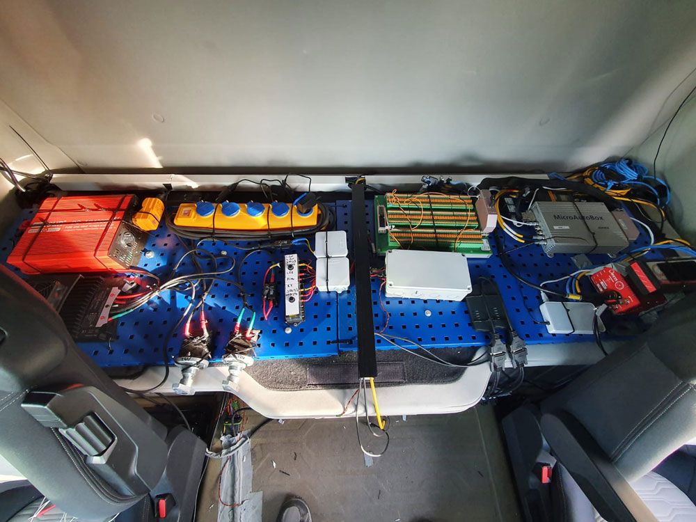 Figure 4. Test setup of the system installed in the vehicle.
