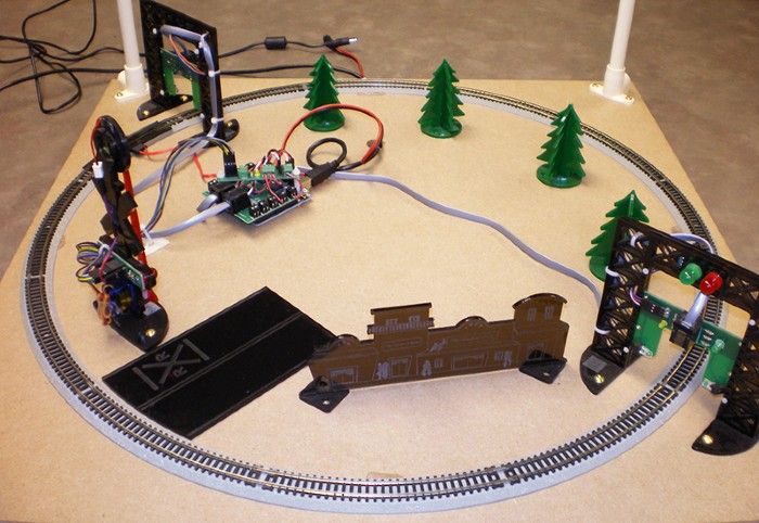 First-year OSU students develop a MATLAB program to control a model train as it travels around a circular track