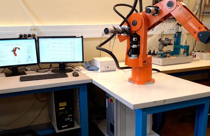 Figure 1.  The ABB robotic arm, named ERICC 3, in the lab. 