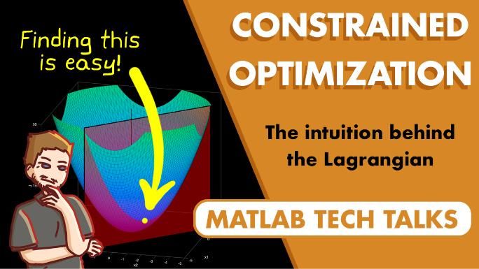 This video introduces a really intuitive way to solve a constrained optimization problem using Lagrange multipliers. We can use them to find the minimum or maximum of a function, J(x), subject to the constraint C(x) = 0.