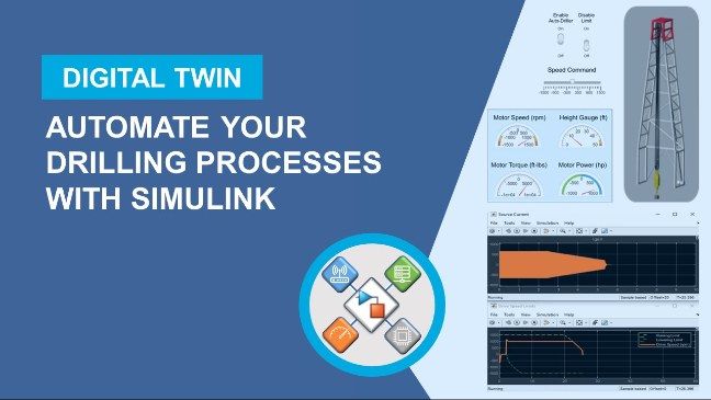 Use MATLAB & Simulink to build physics-based models of surface drilling equipment for digital twin applications and drilling systems automation.