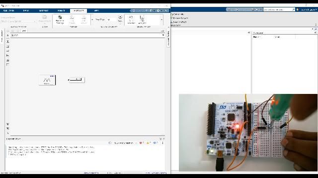 Follow a step-by-step guide on how to design a model in Simulink using the ADC ports on a STM32 Nucleo board.