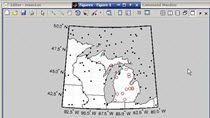 This short video uses the Mapping Toolbox to load in the state boundaries in a given area and display them on a special map axis. Random points are also generated and filtered based on their location.