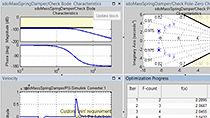 Use custom objectives and frequency-domain optimization to optimize the ride quality of a suspension system.