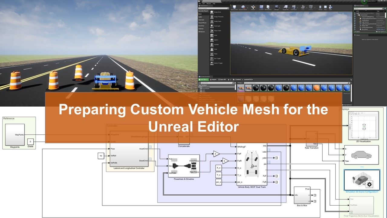 Learn how to prepare a custom vehicle mesh for the Unreal Editor. 