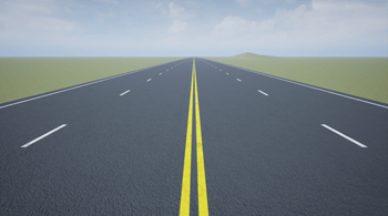 Straight road scene
