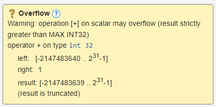 Result details for an orange over flow showing information about the overflow.