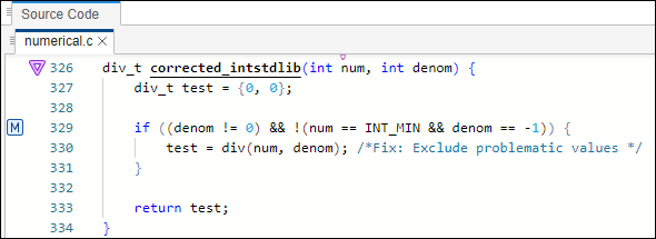 Unexpanded macro in the Source Code pane.