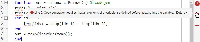Diagnose Common Code Generation Errors and Warnings - MATLAB & Simulink