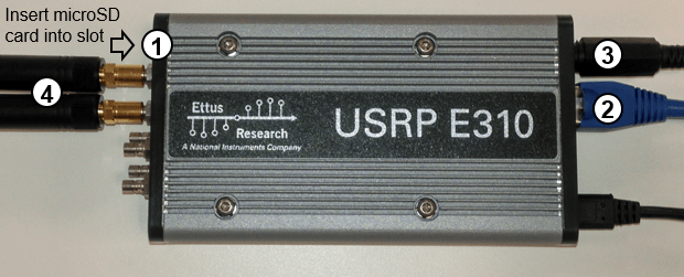 Workflow for connecting USRP E310 radio hardware to the host