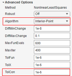 Fit Options pane showing Constraint Points options