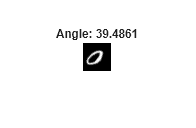Figure contains an axes object. The hidden axes object with title Angle: 34.7356 contains an object of type image.