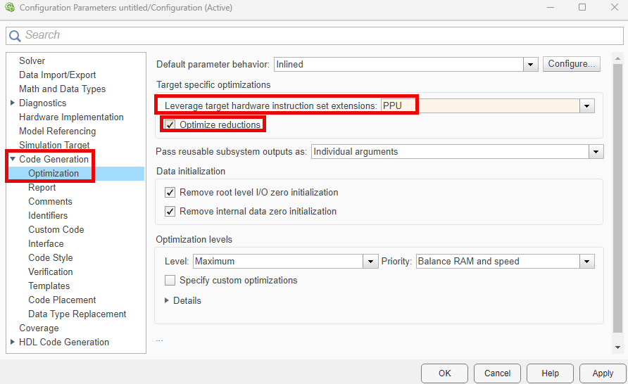 Enable optimize reductions for Infineon AURIX TC4x Mcus