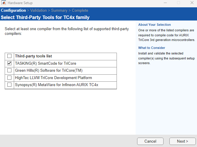 Third-party compilers for Infineon AURIX TC4x microcontrollers