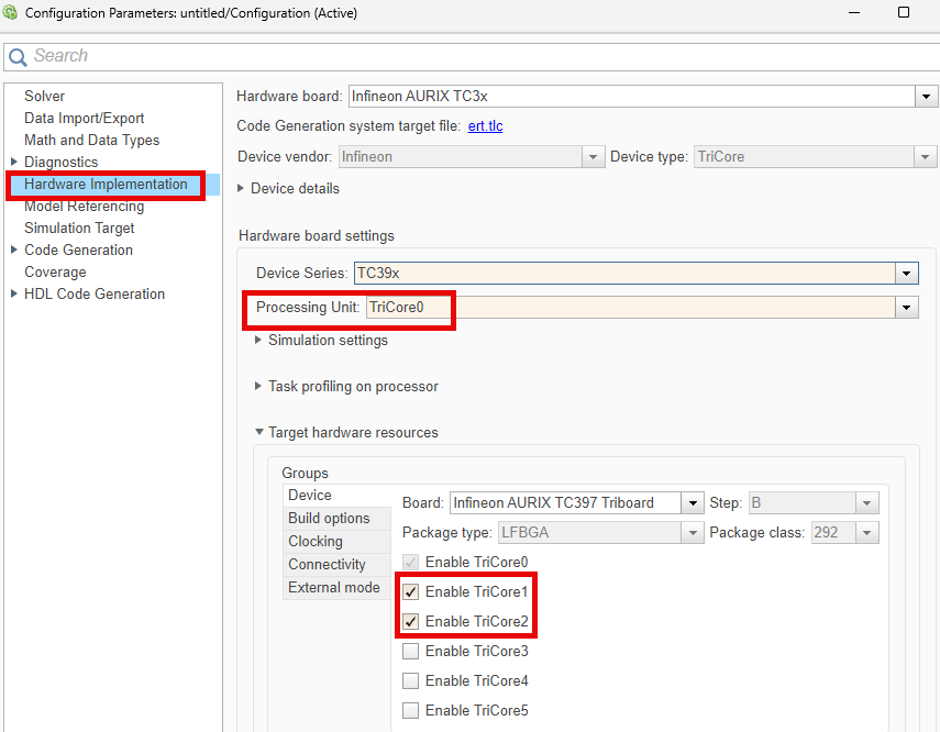 Enabling participating cores for TriCore 0