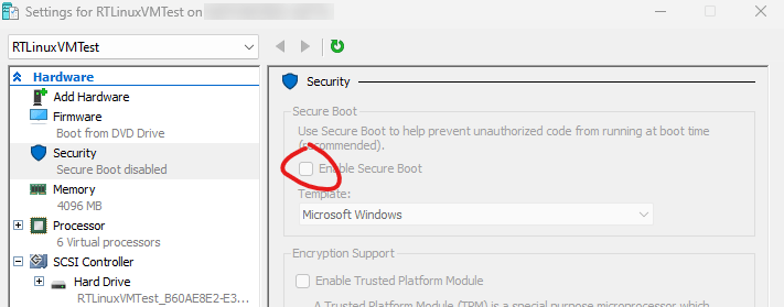 Secure boot selection