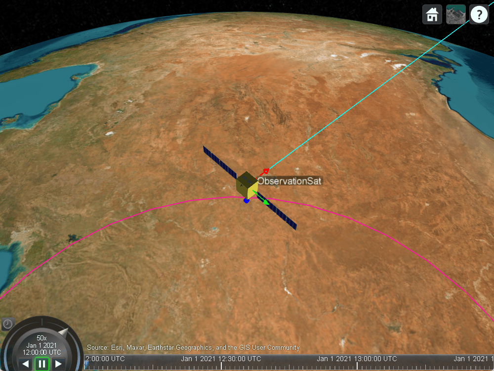 Modeling Custom Satellite Attitude and Gimbal Steering
