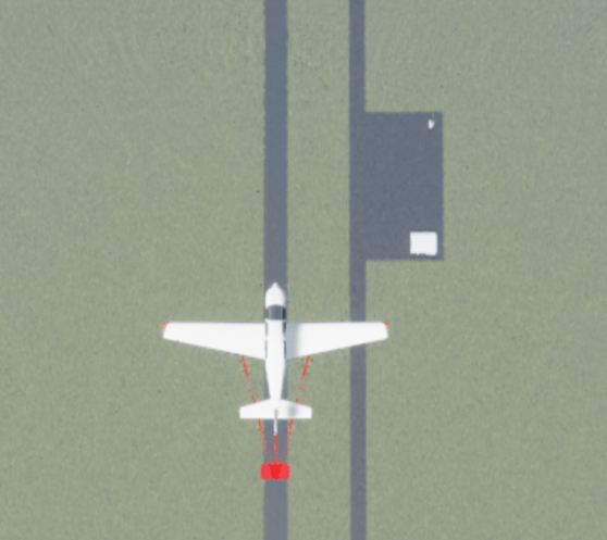 Visualization of altitude sensor rays