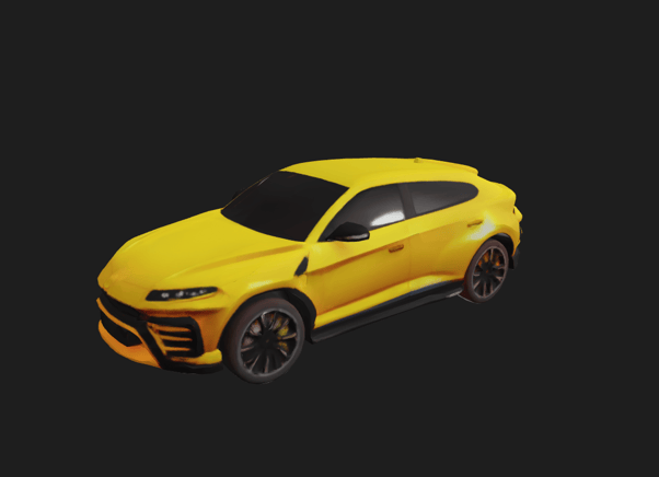 Generated 3D vehicle mesh from single-view camera image