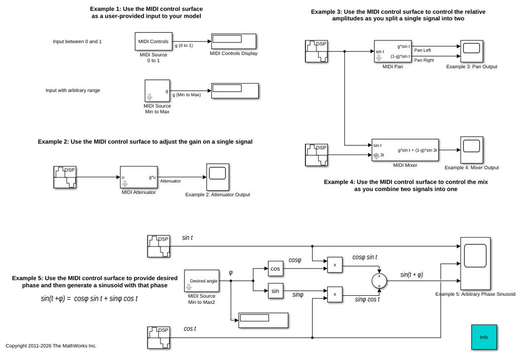 Using a MIDI Control Surface to Interact with a Simulink Model