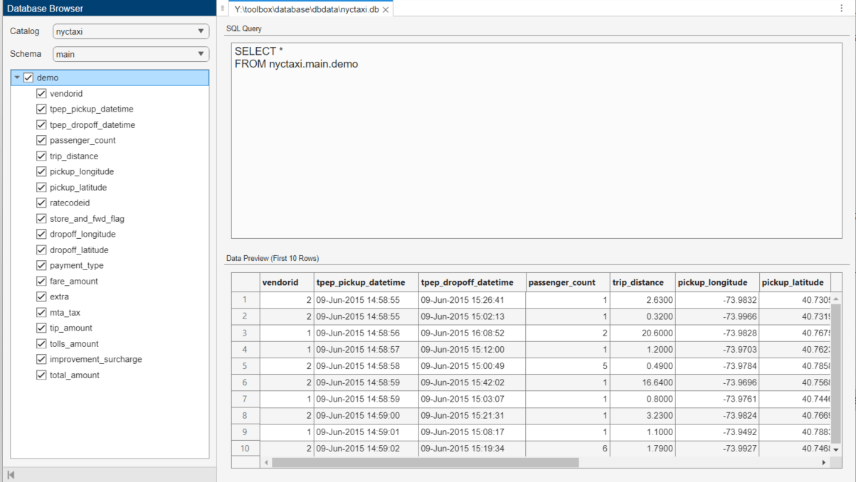 Select all columns and see how the SQL query and data preview update.