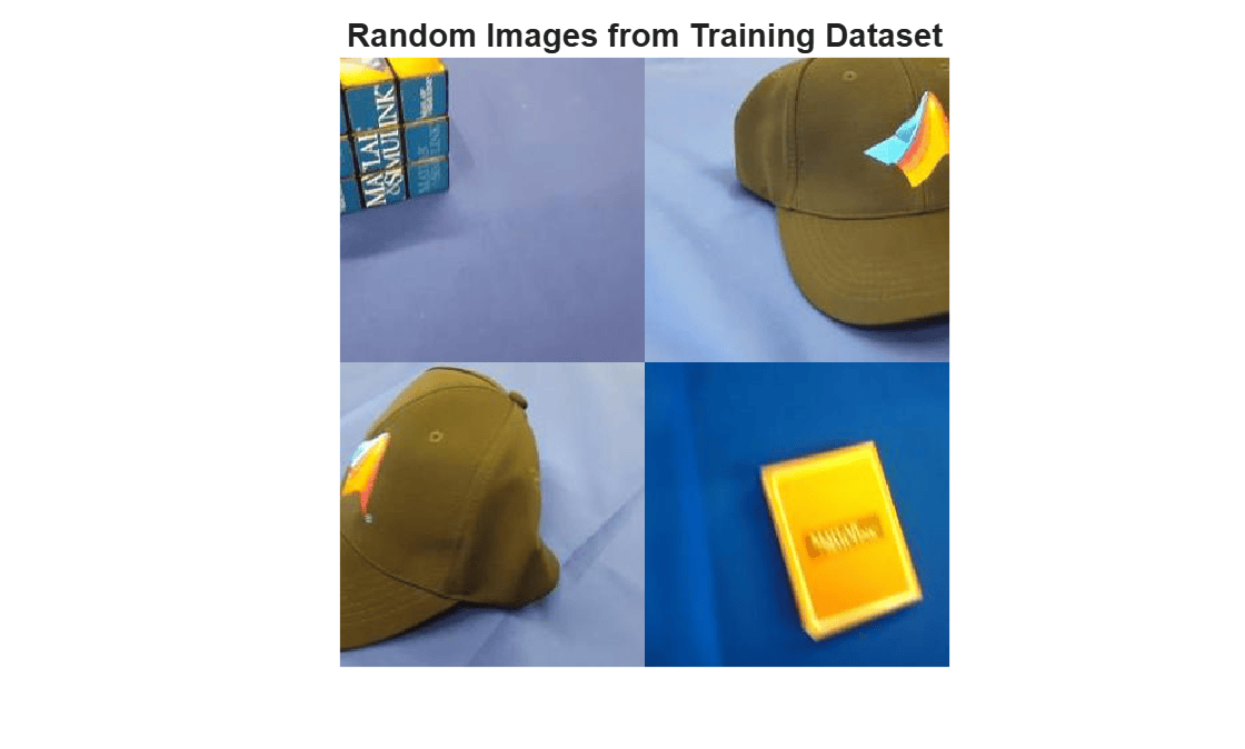 Figure contains an axes object. The hidden axes object with title Random Images from Training Dataset contains an object of type image.