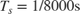 ${T_s} = 1/8000{\rm{ s}} $