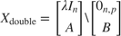 $$X_\textrm{double} = \left[\begin{array}{c}\lambda I_n\\A\end{array}\right] \backslash
\left[\begin{array}{c}0_{n,p}\\B\end{array}\right]$$