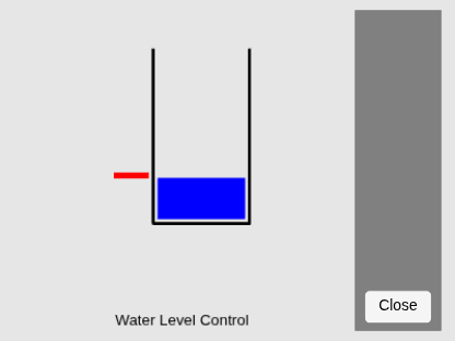 Figure Tank Demo contains an axes object and other objects of type uicontrol. The hidden axes object with xlabel Water Level Control contains 12 objects of type line, patch.