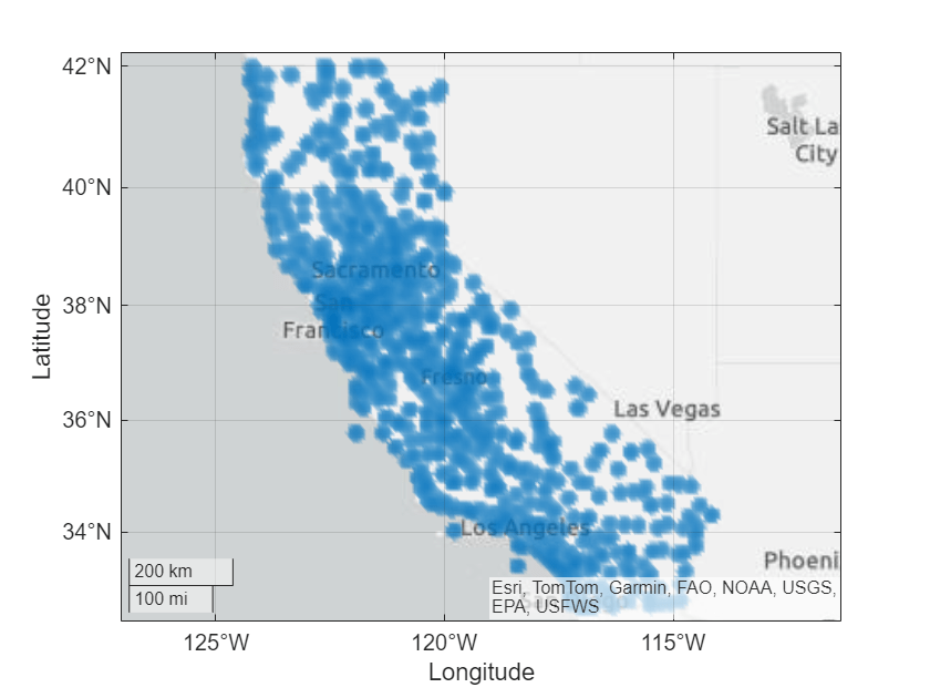 Figure contains an axes object with type geoaxes. The geoaxes object contains an object of type densityplot.