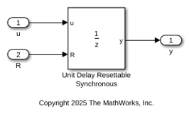 Simulate and Generate HDL Code for Unit Delay Resettable Synchronous Block