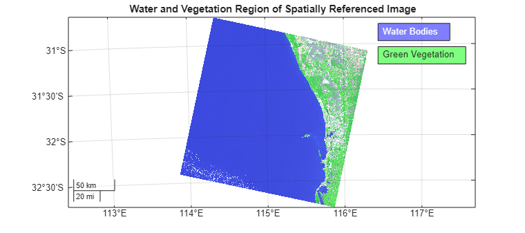 Find Regions in Spatially Referenced Multispectral Image