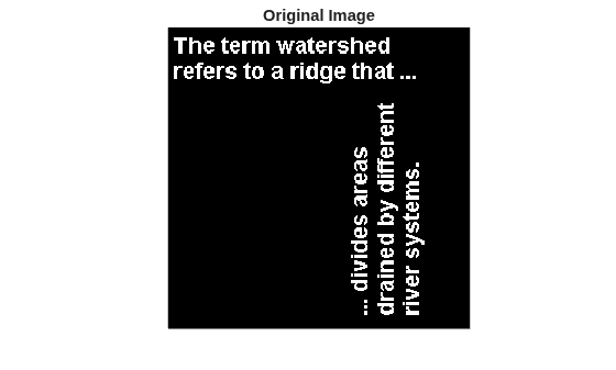 Figure contains an axes object. The hidden axes object with title Original Image contains an object of type image.