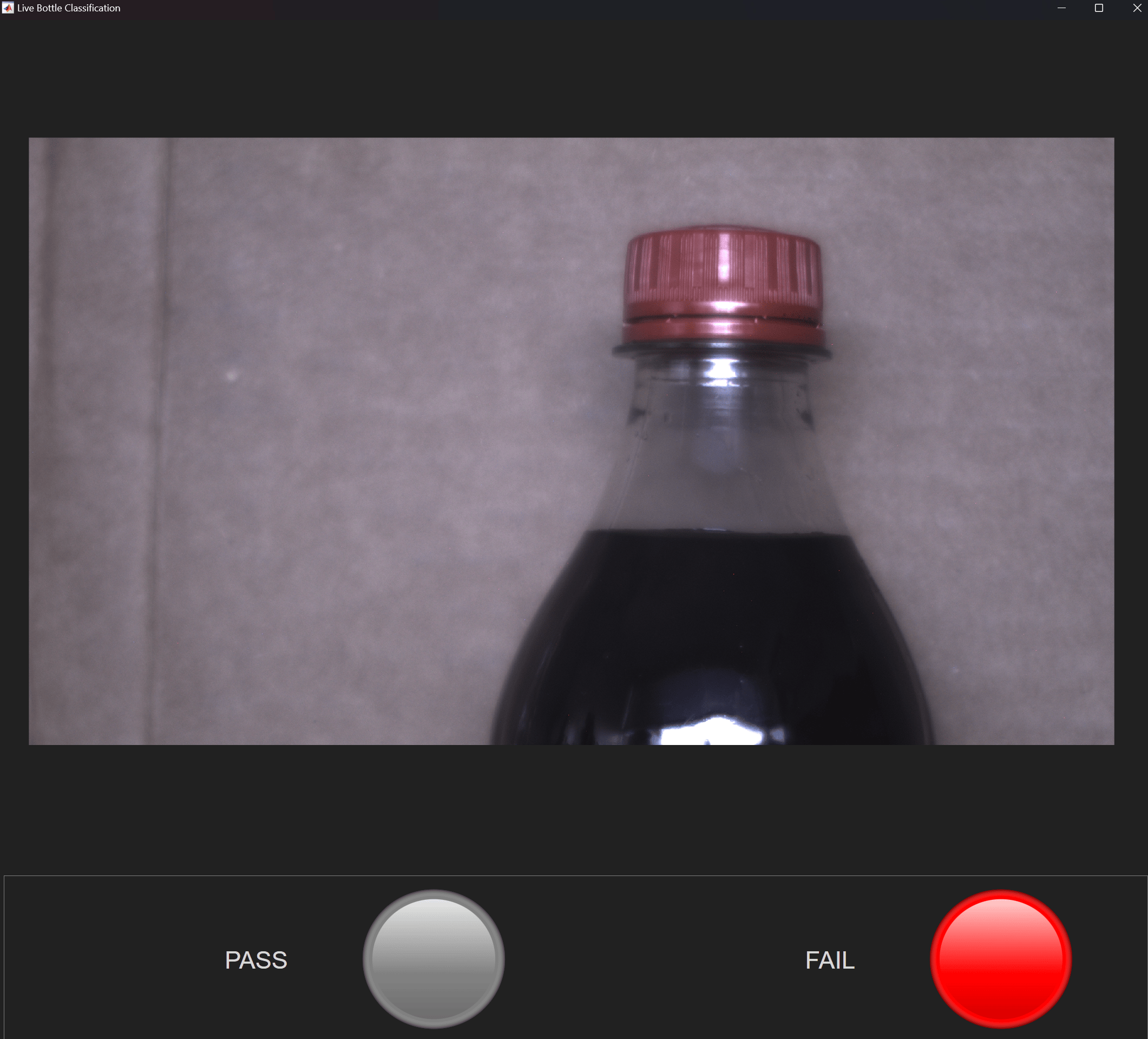 Inspect Bottle Fill Level During Live Image Acquisition