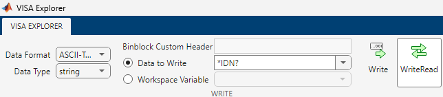 Write section of the toolstrip.