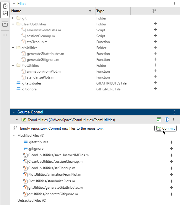 Create Local Git Repository in MATLAB - MATLAB & Simulink