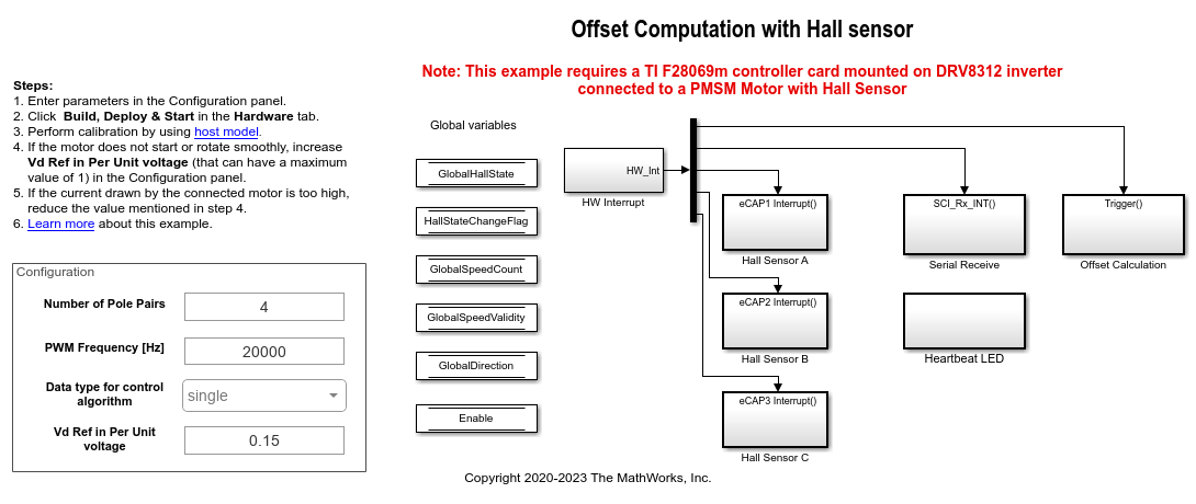 Hall Offset Calibration for PMSM