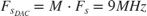 $$F_{s_{DAC}} = M \cdot F_s = 9 MHz$$