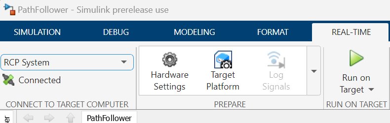 Simulate Path Following on Speedgoat Real-Time Target Machine - MATLAB ...