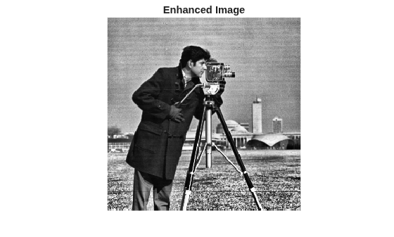 Figure contains an axes object. The hidden axes object with title Enhanced Image contains an object of type image.
