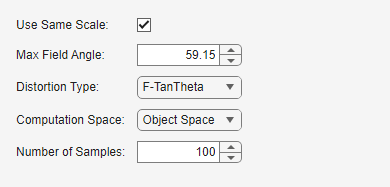 Lens Distortion options on the right side of the app window.
