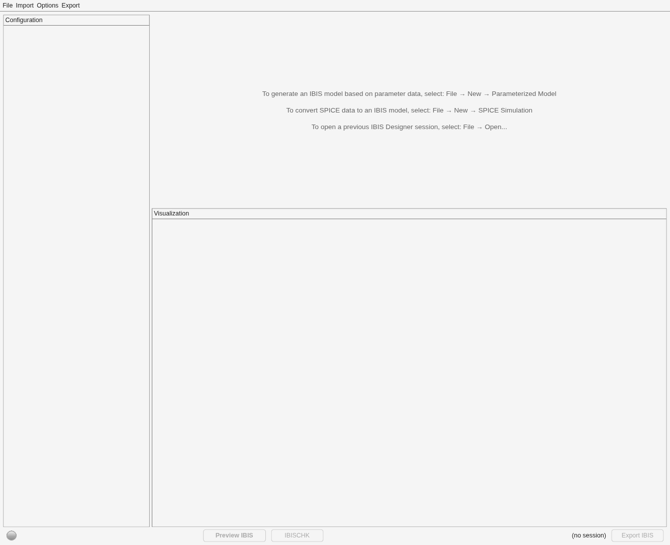 Figure IBIS Designer contains objects of type uimenu, uigridlayout.