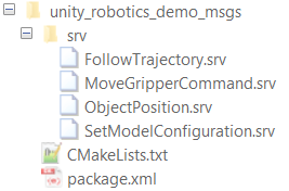 ROS custom services and publishers for comunication between MATLAB and Unity