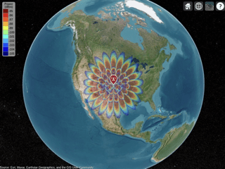 Iridium Satellite Spot Beam Coverage on the US