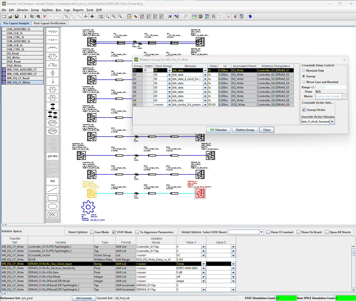 DDR5 IBIS-AMI with Clock Forwarding