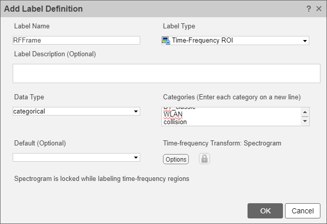 Signal Labeler Add Label Definition Dialog